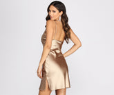 Slick Chick Satin Mini Dress Ins Street